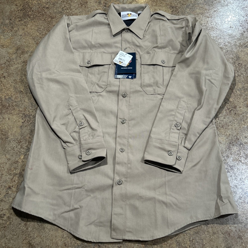 Flying‎ Cross Uniform Long Sleeve Short Size M 32/33 NWT  Tan Khaki Military